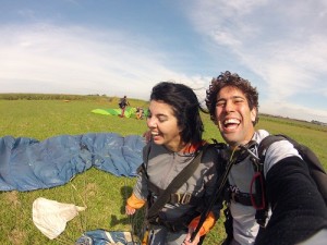 Já em solo: eu e o  João. Foram quase dez minutos de adrenalina 