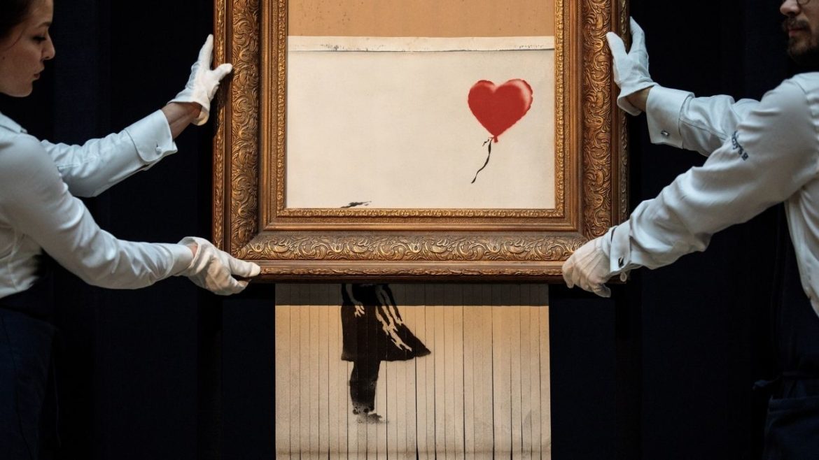 Pintura desfiada de Banksy pode ser vendida por US $ 8 milhões