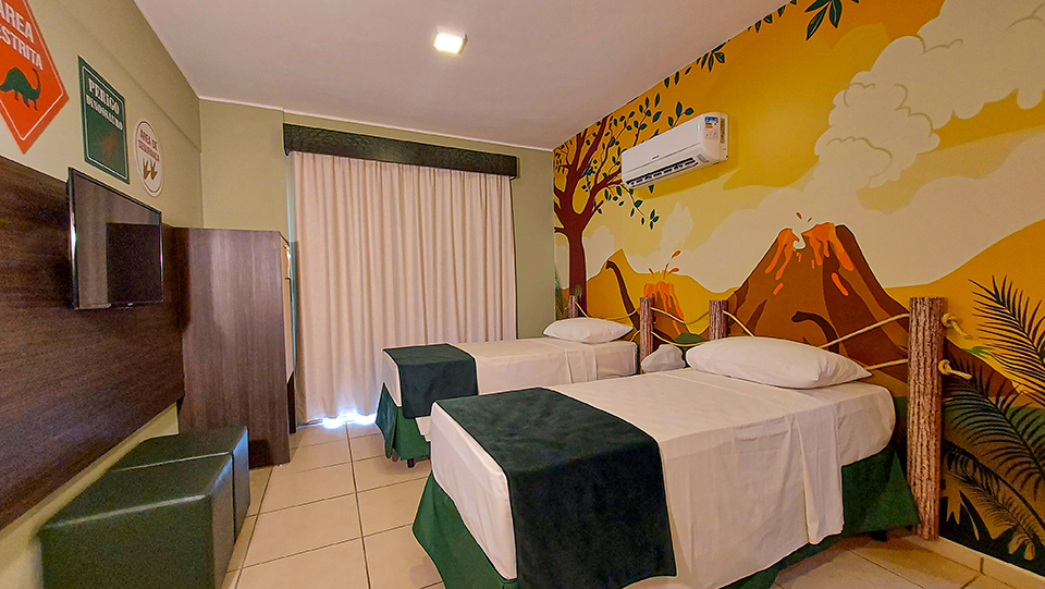 Dinossauros inspiram novas suítes temáticas do Wyndham Olímpia