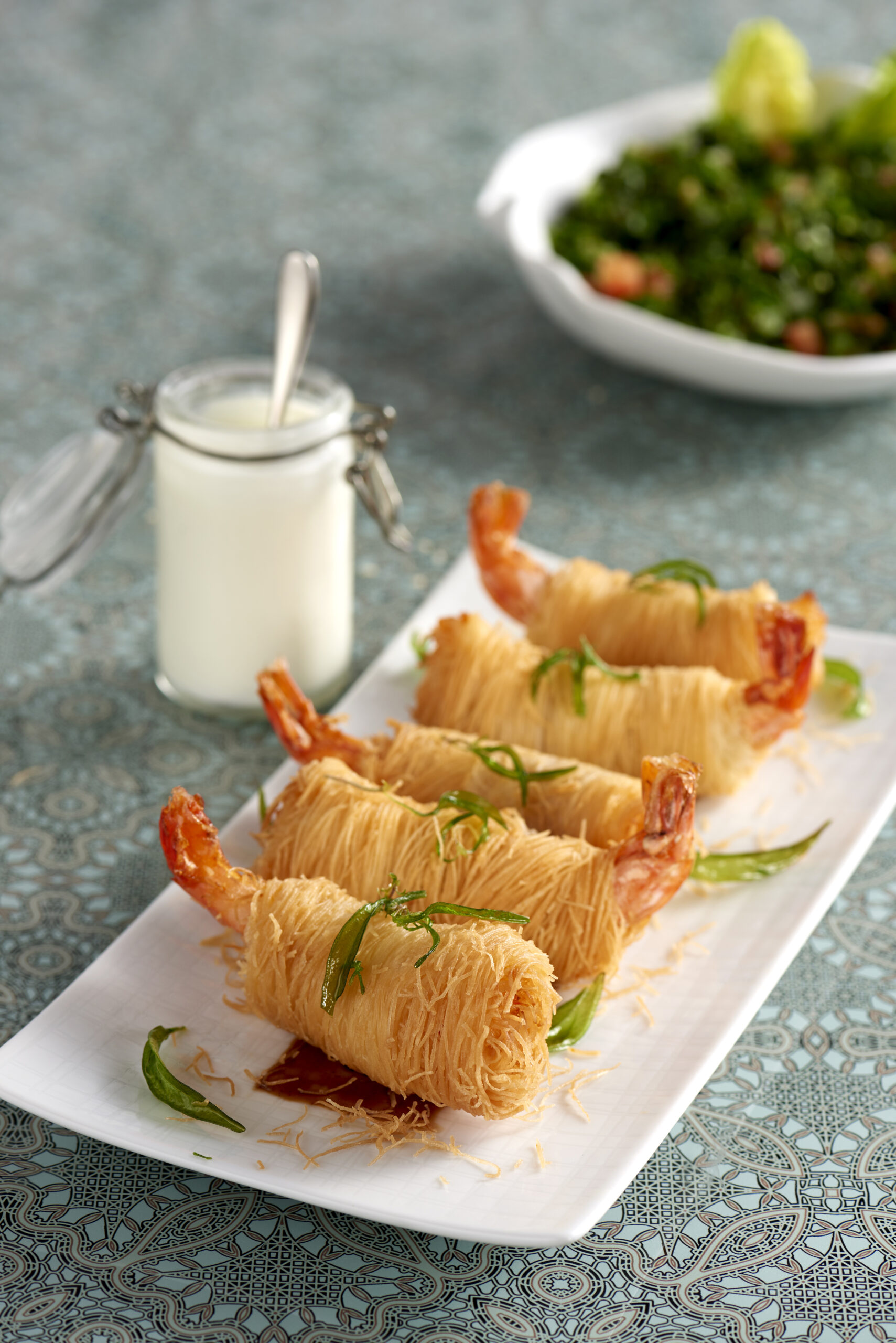 Shrimp kunafa